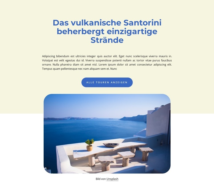 Vulkan Santorin HTML-Vorlage