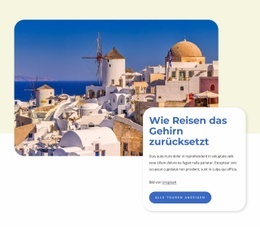 Santorin Reiseführer - Design HTML Page Online