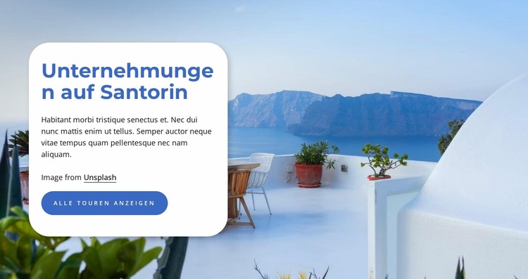 Pauschalreisen santorini Joomla Vorlage