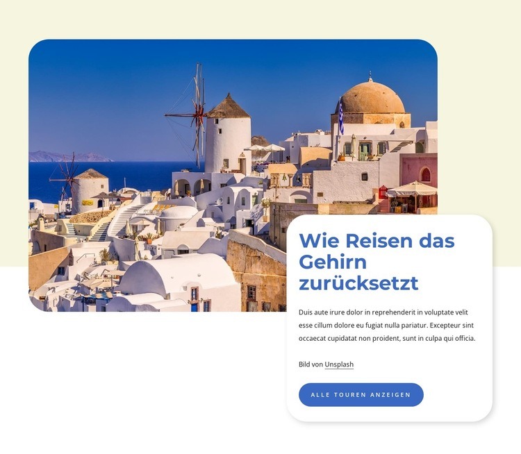 Santorin Reiseführer Website Builder-Vorlagen
