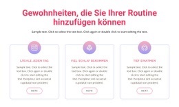 Kostenloses Webdesign Für Gewohnheiten, Die Sie Ihrer Routine Hinzufügen Können