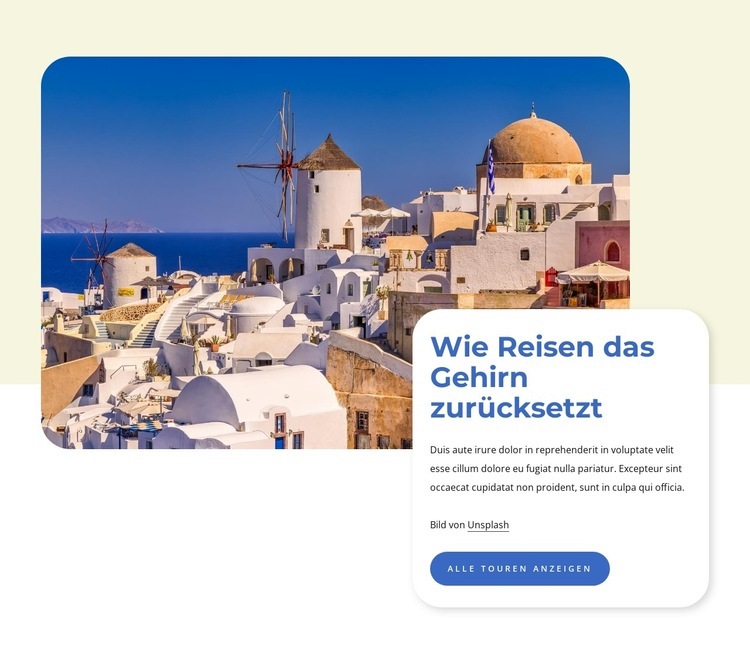 Santorin Reiseführer Website design