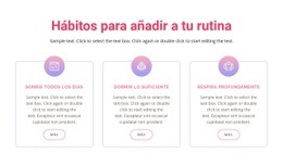 Hábitos Para Añadir A Tu Rutina - HTML Website Maker