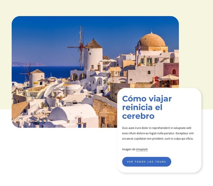 Guía de viaje de Santorini Creador de sitios web HTML