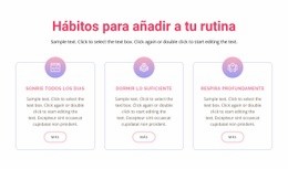 Hábitos Para Añadir A Tu Rutina - Maqueta De Sitio Web Funcional