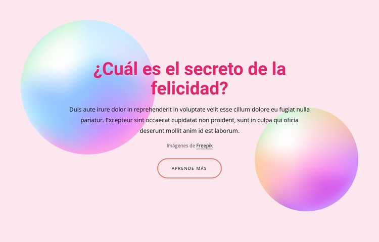 secretos de la felicidad Plantilla CSS