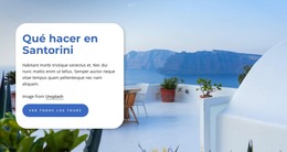 Sitio Web HTML Para Paquetes De Vacaciones En Santorini