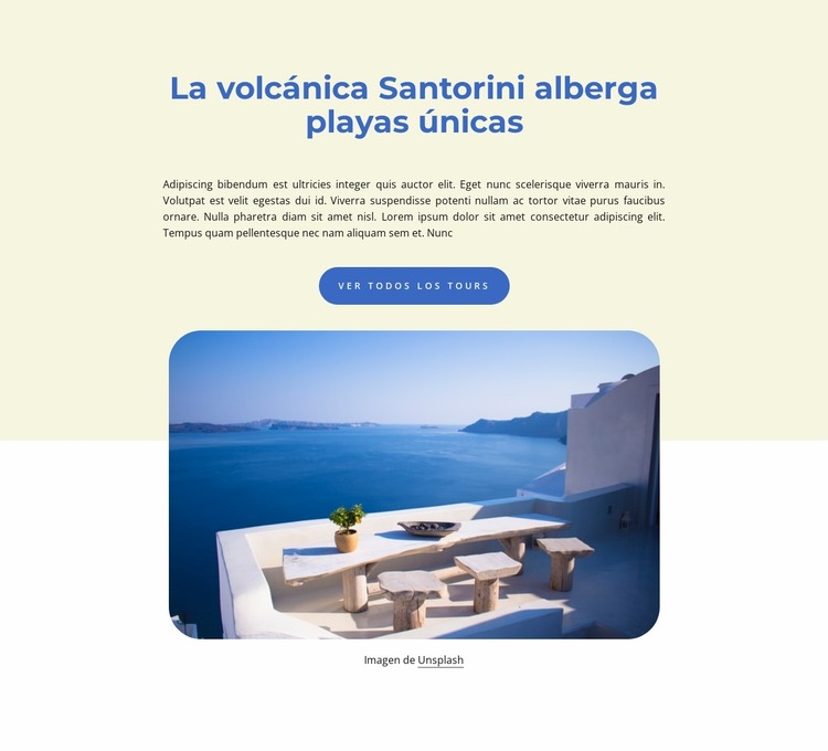 volcán santorini Plantilla Joomla