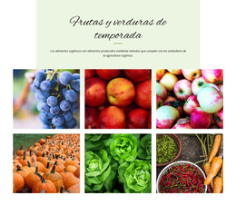 Frutas Y Verduras De Temporada - Página De Destino