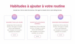 Conception Web Gratuite Pour Habitudes À Ajouter À Votre Routine