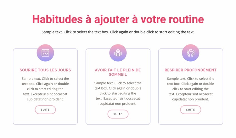 Habitudes à ajouter à votre routine Modèle Joomla