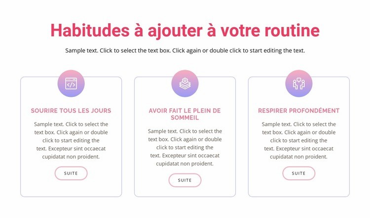 Habitudes à ajouter à votre routine Modèle