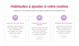 Meilleure Conception De Page De Destination Pour Habitudes À Ajouter À Votre Routine