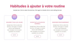 Habitudes À Ajouter À Votre Routine - Modèle WordPress