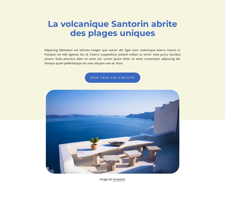 Volcan de Santorin Thème WordPress
