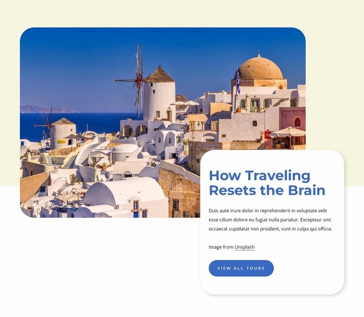 Santorini travel guide Homepage Design