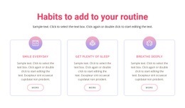 Habits To Add To Your Routine - Custom Html Code