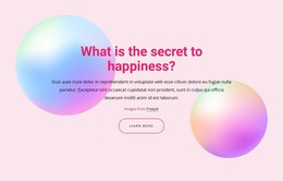 Secrets Of Happiness - HTML5 Template