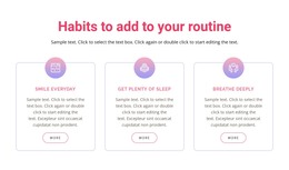 Habits To Add To Your Routine - Site Template