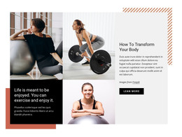 Start To Attend The Gym Regularly - HTML Web Page Template