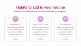 Habits To Add To Your Routine - HTML Website Maker