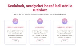 Szokások, Amelyeket Hozzá Kell Adni A Rutinhoz - Webhelysablon