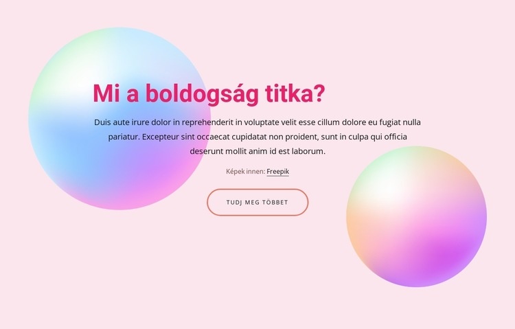 A boldogság titkai HTML Sablon