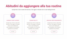 Abitudini Da Aggiungere Alla Tua Routine - Mockup Del Sito Web Con Funzionalità