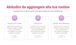 Abitudini Da Aggiungere Alla Tua Routine - Modello Di Sito