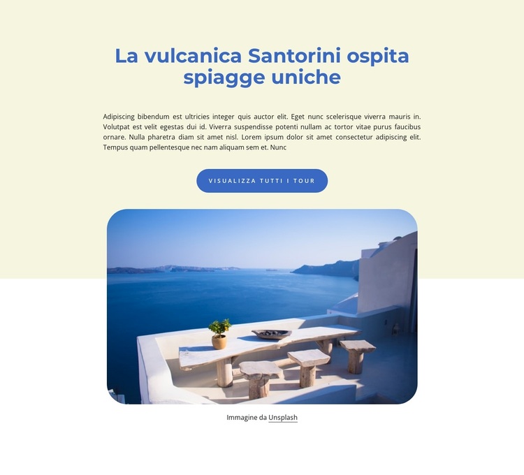 Vulcano di Santorini Tema WordPress
