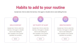 Habits To Add To Your Routine - Joomla Page Builder