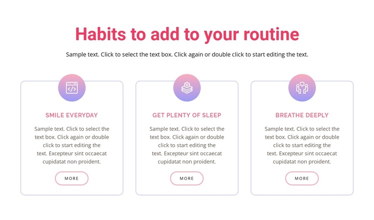 Habits to add to your  routine Joomla Page Builder