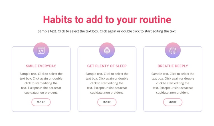 Habits to add to your  routine Joomla Template