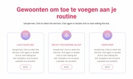 Beste Bestemmingspagina-Ontwerp Voor Gewoonten Om Toe Te Voegen Aan Je Routine