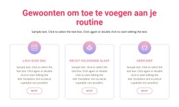 Gewoonten Om Toe Te Voegen Aan Je Routine Ontwerpsjabloon