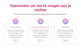 Gewoonten Om Toe Te Voegen Aan Je Routine - Sitesjabloon