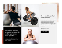 Ga Regelmatig Naar De Sportschool - HTML-Webpaginasjabloon