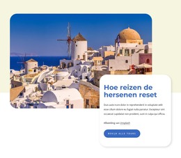 HTML-Landing Voor Santorini Reisgids