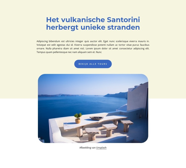 Santorini vulkaan HTML-sjabloon