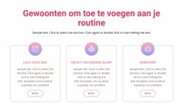 Gewoonten Om Toe Te Voegen Aan Je Routine - HTML Website Maker