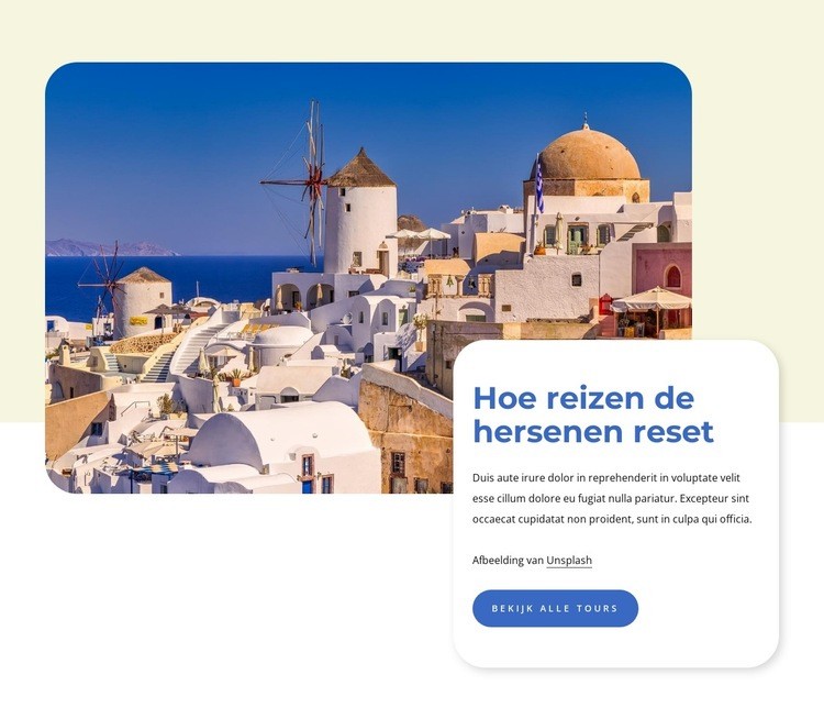 Santorini reisgids Html Website Builder