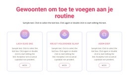 Gewoonten Om Toe Te Voegen Aan Je Routine - Prachtige Sjabloon Van Één Pagina