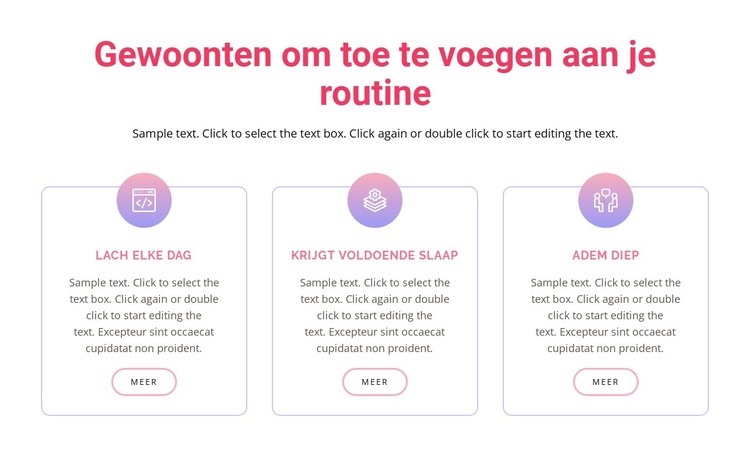 Gewoonten om toe te voegen aan je routine Sjabloon voor één pagina