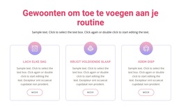 Gewoonten Om Toe Te Voegen Aan Je Routine - WordPress-Sjabloon