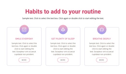 Habits To Add To Your Routine - Beautiful One Page Template