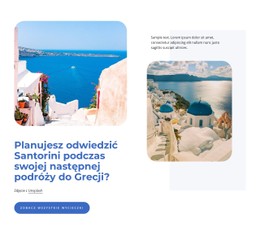 Planer Podróży Na Santorini Szablon Pojedynczej Strony