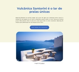 Design De Site Multifuncional Para Vulcão De Santorini