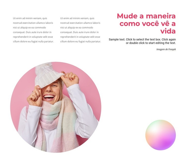 Pessoas felizes são lindas Design do site