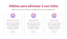 Hábitos Para Adicionar À Sua Rotina - Maquete De Funcionalidade Do Site