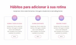 Hábitos Para Adicionar À Sua Rotina - Layout Múltiplo